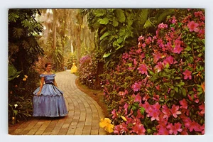 Prinzessin in Floridas schönen Zypressengärten Vintage Postkarte OLP4 - Bild 1 von 2