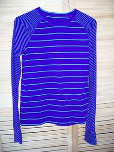 REEBOK dark purple long sleeved athletic shirt~Girl's Size XL~16~thumb loops~ - Picture 1 of 3
