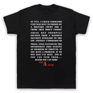 A TEAM INTRO THEME MAYBE YOU CAN HIRE 80'S ACTION TV MENS & WOMENS T-SHIRT - Picture 1 of 23