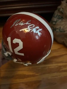 MIKE SHULA SIGNED HELMET ALABAMA CRIMSON TIDE QB HEAD COACH LEGEND - Picture 1 of 6