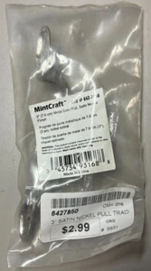 MINTCRAFT 3" Metal Door Pull, Satin Nickel Finish 642-7850 - Set of 3 - Picture 1 of 2