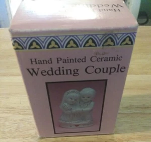 Eden's Bliss Collection handbemaltes Keramik Hochzeitspaar 4,5" hoch in Box - Bild 1 von 7