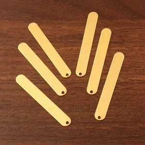 Elegant Collection Plain Polished Gold Plated DIY Connectors Supply Lot 6 Pcs - Picture 1 of 3