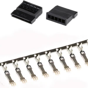 SATA 5P Plug Housing/Single Layer Plated Crimp Terminal Power Supply Connectors - Picture 1 of 5