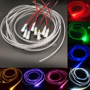 2mm 5meters Car Home LED Ambient Plastic Optic fiber Light Source Kit Tool Free - Picture 1 of 20