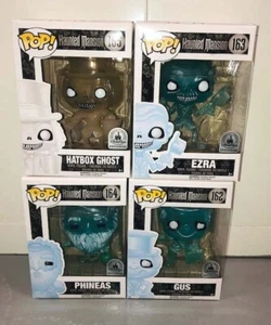 Funko Pop Haunted Mansion Disney Park Hitchiking Ghosts Hatbox & Error Set Ezra - Picture 1 of 6