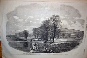 Regno Unito-Grande edificio espositivo a Hyde Park disegnato da Kensington Gardens 1851 - Foto 1 di 1