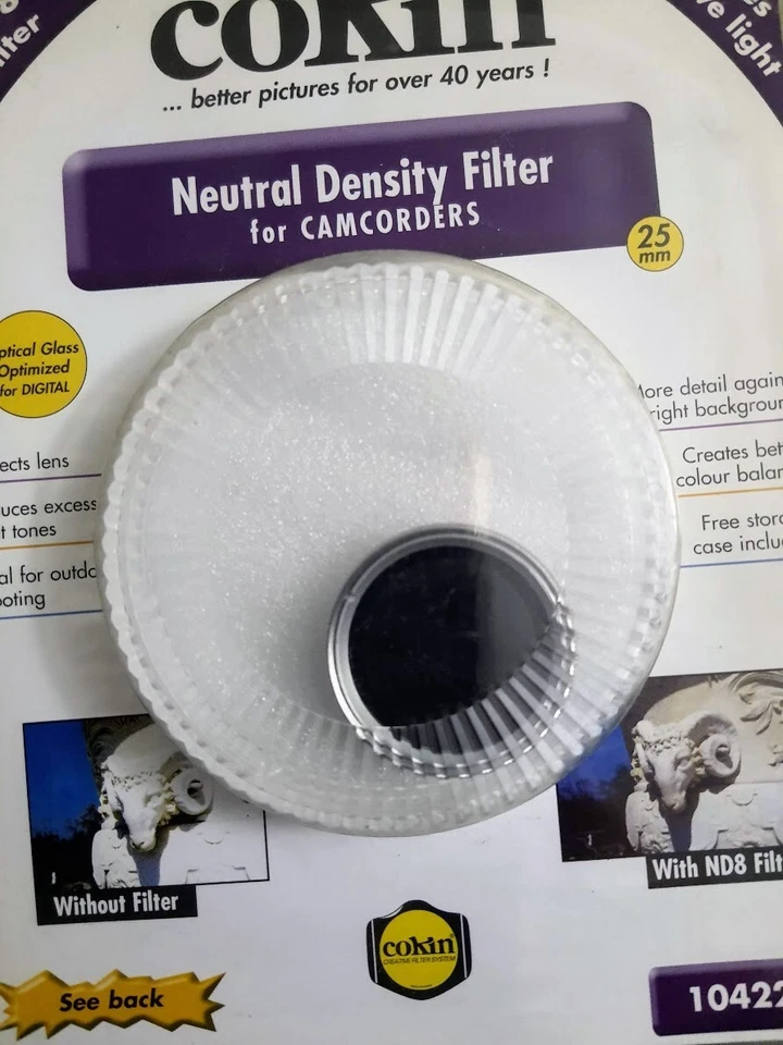 Genuine Cokin 25mm ND8 Neutral Dentisy Lens Filter ND-8 ND 8 Glass Filter 25 mm - Image 1 of 4