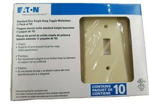 10 Eagle Ivory RESIDENTIAL 1-Gang Switch Plate Cover Standard Wallplates - Picture 1 of 3
