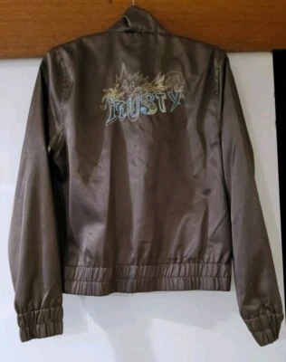 Rusty Women's Brown Shiny Surf Zip-Up Long-Sleeve Jacket - Size 14 - image 1 of 4