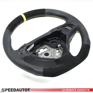 Abgeflacht Alcantara Lenkrad Neu für Fiat Grande Punto Lederlenkra Gelb - Bild 1 von 5