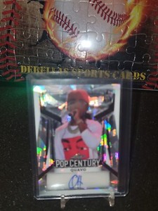 2023 Leaf 1st Pop Century Auto White Cracked Ice 13/15 Quavo Migos Offset Rapper