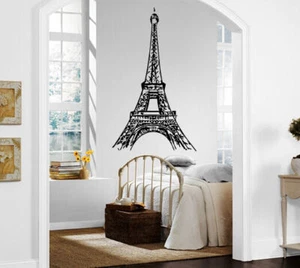 Eiffel Tower Paris Romance French Love Decor Wall Mural Vinyl Decal Sticker M420 - Picture 1 of 3