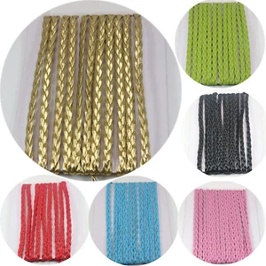 11 Yards Flat Braided Bolo Faux Leather String Jewelry Cord Rope Trimming 5X1mm - Picture 1 of 25