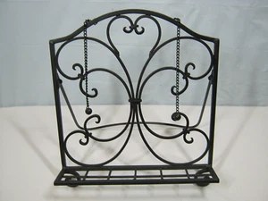 Large Metal Cookbook Bible Book Holder Music Stand Tablet Freestanding Rustic - Picture 1 of 7