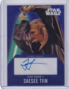 2016 Topps Star Wars Evolution Jesse Jensen Saesee Tiin Autogramm lila 23/25 - Bild 1 von 2