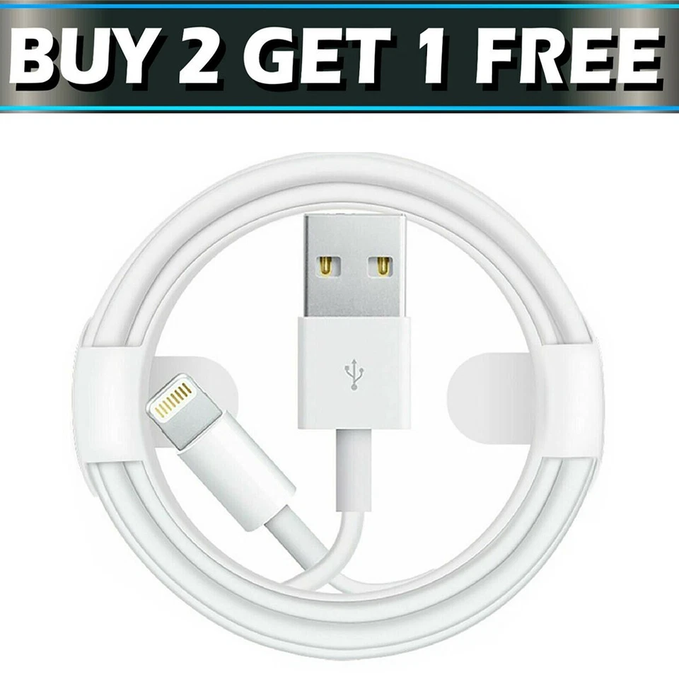 Genuine iPhone Charger Fast For Apple Cable USB Lead 6 7 8 X XS XR 11 Pro Max UK - Image 1 of 1