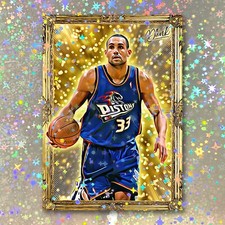 Grant Hill Holographic Gold Getter Sketch Card Limited 2/5 Dr. Dunk Signed