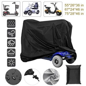 Heavy Duty Mobility Scooter Cover Wheelchair Waterproof from Dust Rain Sun Snow - Picture 1 of 14