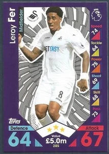 TOPPS MATCH ATTAX 2016-17 #285-SWANSEA CITY-LEROY FER - Imagen 1 de 1