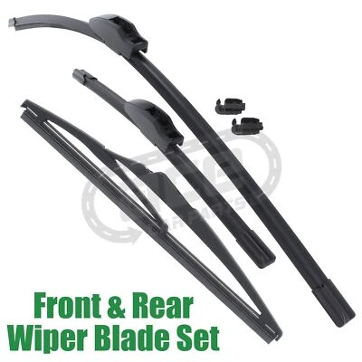 Fits Nissan Micra K14 2017-2021 Front & Rear Windscreen Wiper Blades Set - Image 1 of 4