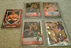 WWE ZACK RYDER 5 CARD LOT TOPPS 2011 CLASSIC AUTOGRAPH GOLD REFRACTOR /50 RELIC! - Picture 1 of 4