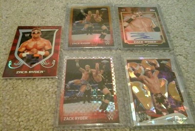 WWE ZACK RYDER 5 CARD LOT TOPPS 2011 CLASSIC AUTOGRAPH GOLD REFRACTOR /50 RELIC! - Image 1 of 4