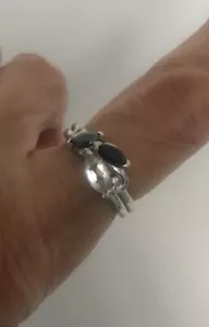 Stephen Webster Woman’s Sterling Silver 3 Stone Ring - Picture 1 of 5