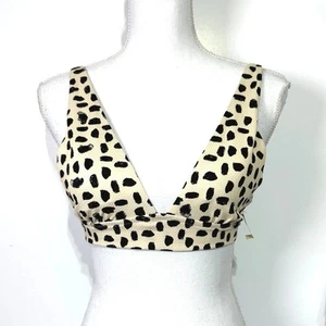Aerie Pique Tie Longline Triangle Bikini Top Size Small - Picture 1 of 9