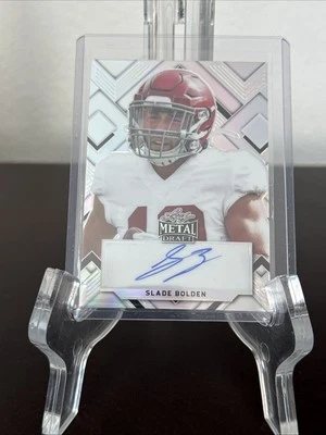 2022  Leaf Metal Draft #PA-SB1 Slade Bolden Rookie Auto SP27/40 Prismatic Silver - Image 1 of 2