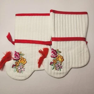 Koreanische Babysocken Hanbok bestickt Geburtstag Mädchen Korea - Bild 1 von 2