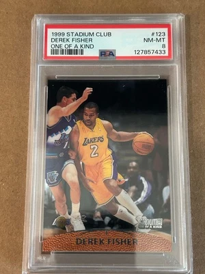 Topps Stadium Club #123 Derek Fisher 1999-00 único en su clase/150 PSA 8 Foto 1 de 2
