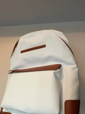 Bolsa pañales mochila aislante, blanco, mochila de lona, 7 bolsillos. Foto 1 de 4