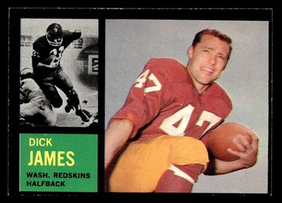 1962 Topps #165 Dick James Ex-Mint Redskins ID:489316 - Image 1 of 2