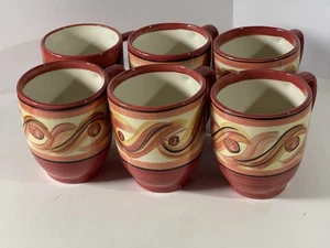 Gail Pittman Signed 2002 Set Of 6 Coffee Mugs Made In USA - Picture 1 of 9