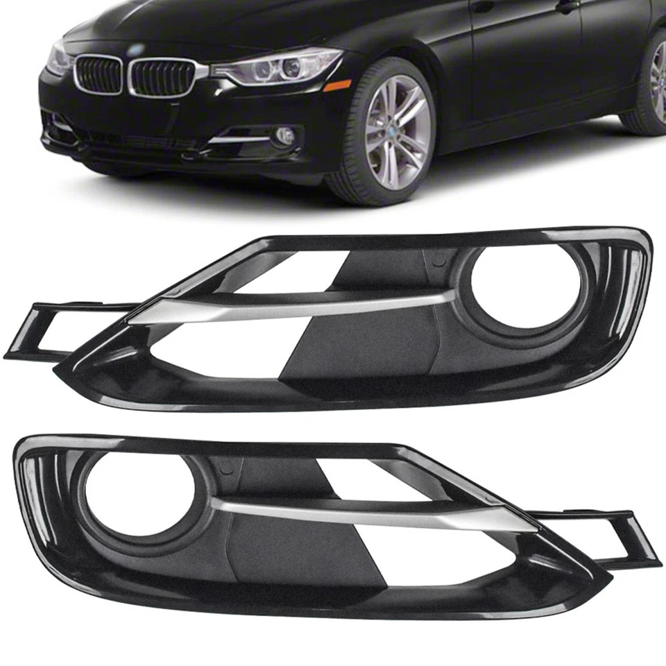 Front Bumper Fog Light Grille w/ Trim Cover for BMW 328i 328d 335i 320i xDrive - Image 1 of 4