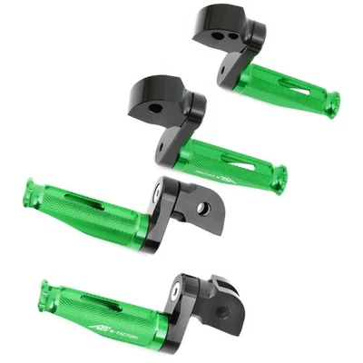 25mm Riser Green MFP Front Rear Footpegs For Versys 1000 LT 15-18 19 20 21 22 23 - Image 1 of 4