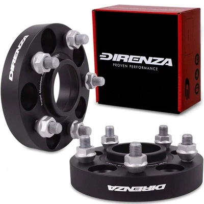 2x DIRENZA 25mm 5x114.3 ESPACIADORES RUEDA ATORNILLADOS PARA MAZDA MX5 NC 06-15 - Imagen 1 de 4