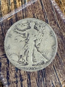 1935-S Walking Half Dollar : Fine + - Picture 1 of 2