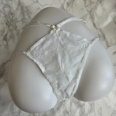 Victoria's Secret Tanga Abierto Tanga Panty Muy Sexy Nuevo con Etiquetas Encaje Tirantes Entrepierna Foto 1 de 2