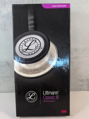 3M Littmann Classic III Monitoring Stethoscope All Black 5803 NEW - Image 1 of 3