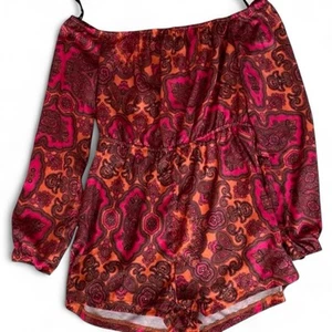 Orange and pink playsuit Worn a handful of times on holiday Missguided size 12 - Picture 1 of 3