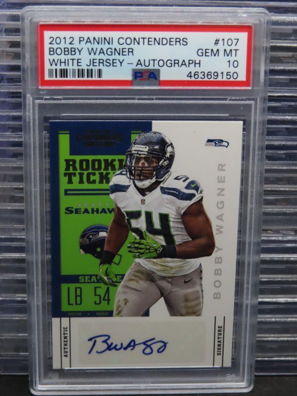 2012 Contenders Bobby Wagner Rookie Ticket White Jersey Auto RC #107 PSA 10