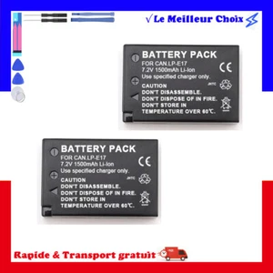 2x Batterie LP-E17 pour Canon EOS 77D, 750D, 760D 800D 850D 8000D 250D - Picture 1 of 7