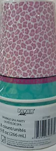 Sparkle Spa 9 oz Hot/Cold Cups 8 Pack Paper Girls Sleepover Birthday Tableware - Picture 1 of 2