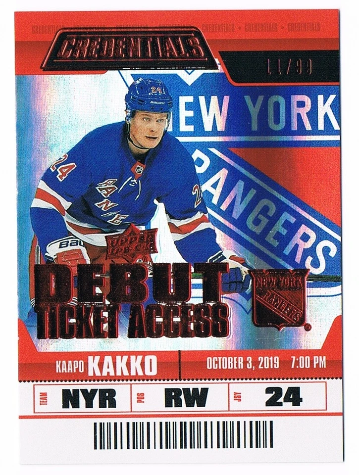 2019-20 UPPER DECK CREDENTIALS ROOKIE DEBUT TICKET ACCESS RED Pick From List - Image 1 of 1