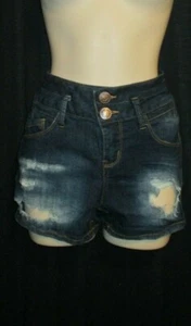 Jolt Girls Blue Jeans Distressed Shorts - Picture 1 of 6