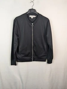 Mens casual long sleeve jacket full zip size Medium black H&M - Picture 1 of 10