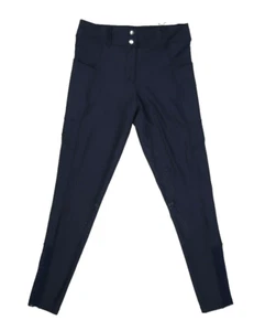 Free Ride Equestrian Lux Breech Knee Patch Horse Riding Pants Navy Womens Large - Picture 1 of 11