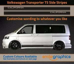 VW Transporter T5 T6 California Striscia Nera - Altri Colori Disponibili - Foto 1 di 2